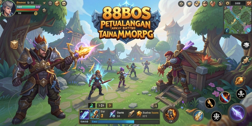 Tampilan permainan <strong>88BOS</strong> yang menakjubkan dengan aksi pertempuran seru.