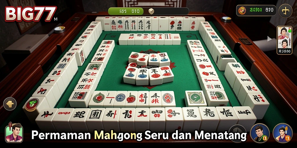 Screenshot menampilkan gameplay seru dalam permainan Mahjong BIG77.