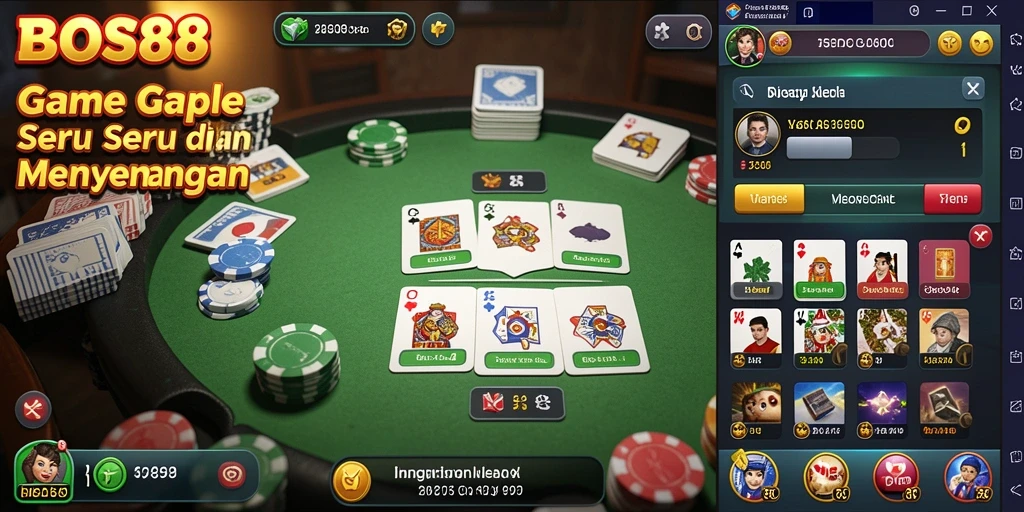 Screenshot gameplay Gaple yang seru dan interaktif.