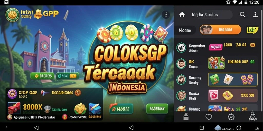 Tangkapan layar dari antarmuka utama COLOKSGP yang mudah digunakan.