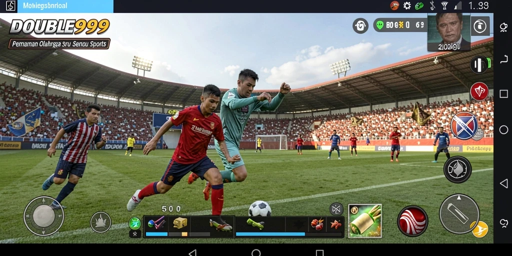 Screenshot dari gameplay olahraga yang seru di DOUBLE999.