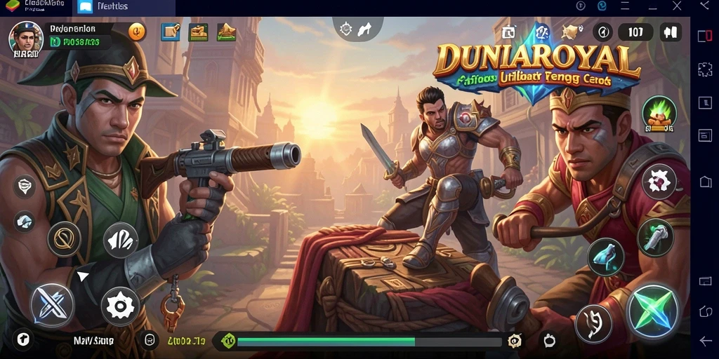 Screenshot utama DUNIAROYAL menampilkan antarmuka aplikasi yang ramah pengguna.