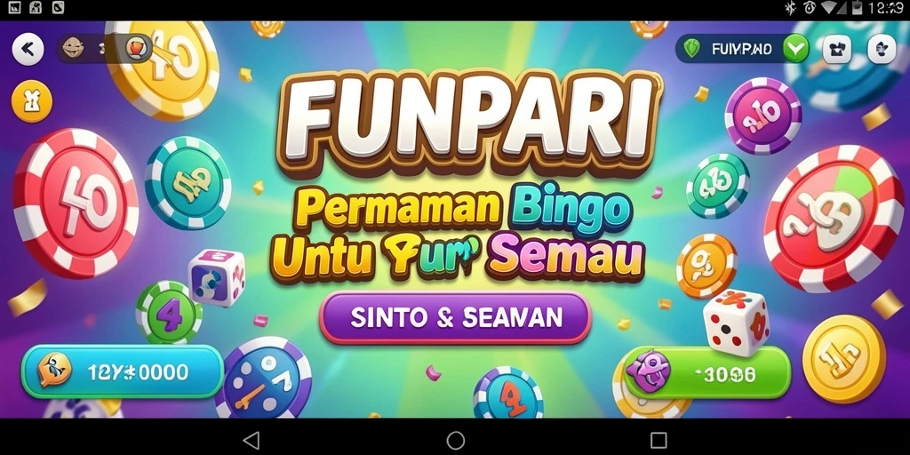 Tampilan menarik dari gameplay Bingo di FUNPARI.