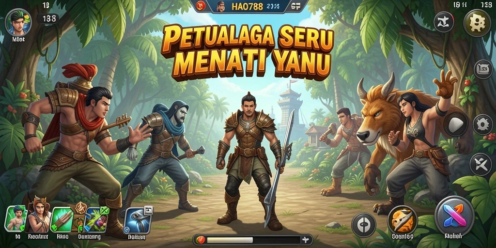 Tampilan gameplay petualangan seru dalam HAO788 yang menawan.