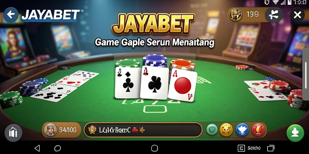 Tampilan gameplay JAYABET yang menarik saat bermain Gaple.
