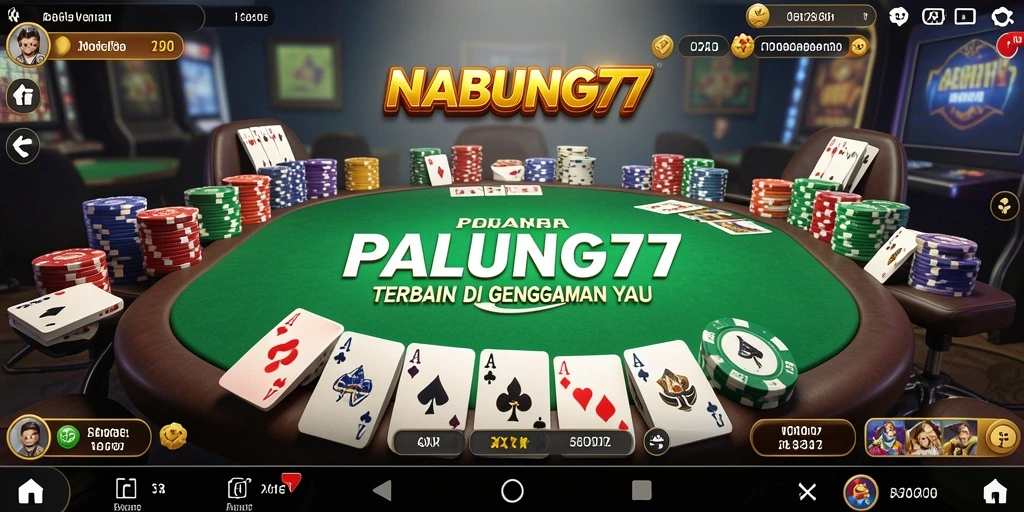 Tampilan menawan dari gameplay poker di NABUNG77.