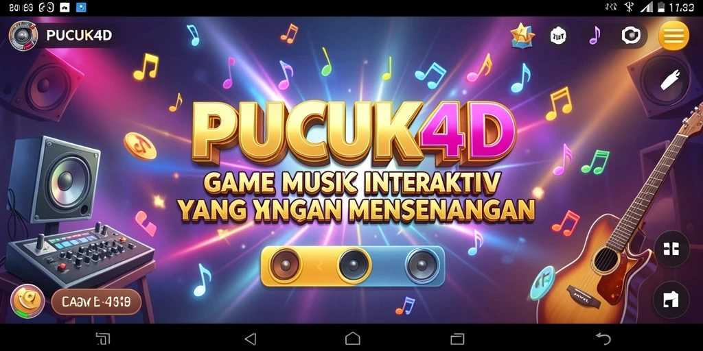 Tampilan gameplay PUCUK4D dengan tantangan musik yang seru.