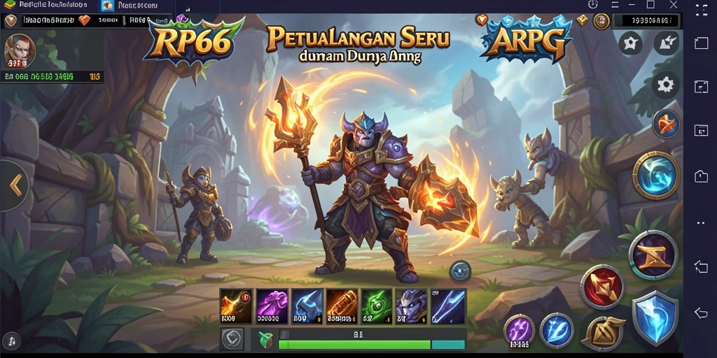 Tampilan menarik dari gameplay RP66 yang menampilkan aksi seru dalam ARPG.