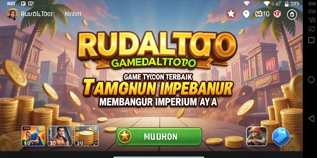 Tampilan gameplay RUDALTOTO dengan elemen Tycoon yang menarik.