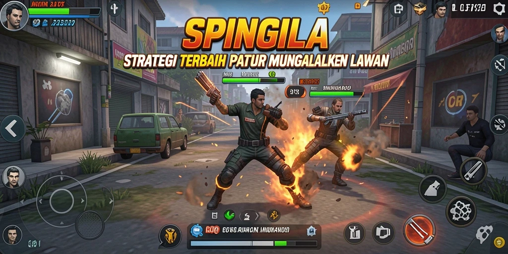 Tampilan gameplay SPINGILA yang seru dan penuh aksi.