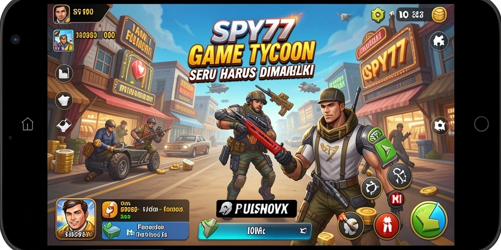 Tangkap momen seru dalam gameplay Tycoon SPY77.