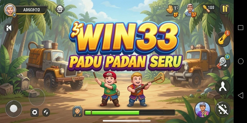 Tangkapan layar gameplay WIN33 menunjukkan keseruan padu padan Match-3.