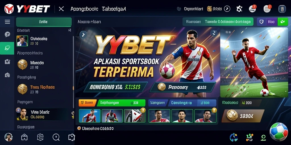 Tampilan antarmuka YYBET yang menarik dan informatif untuk pengguna taruhan olahraga.